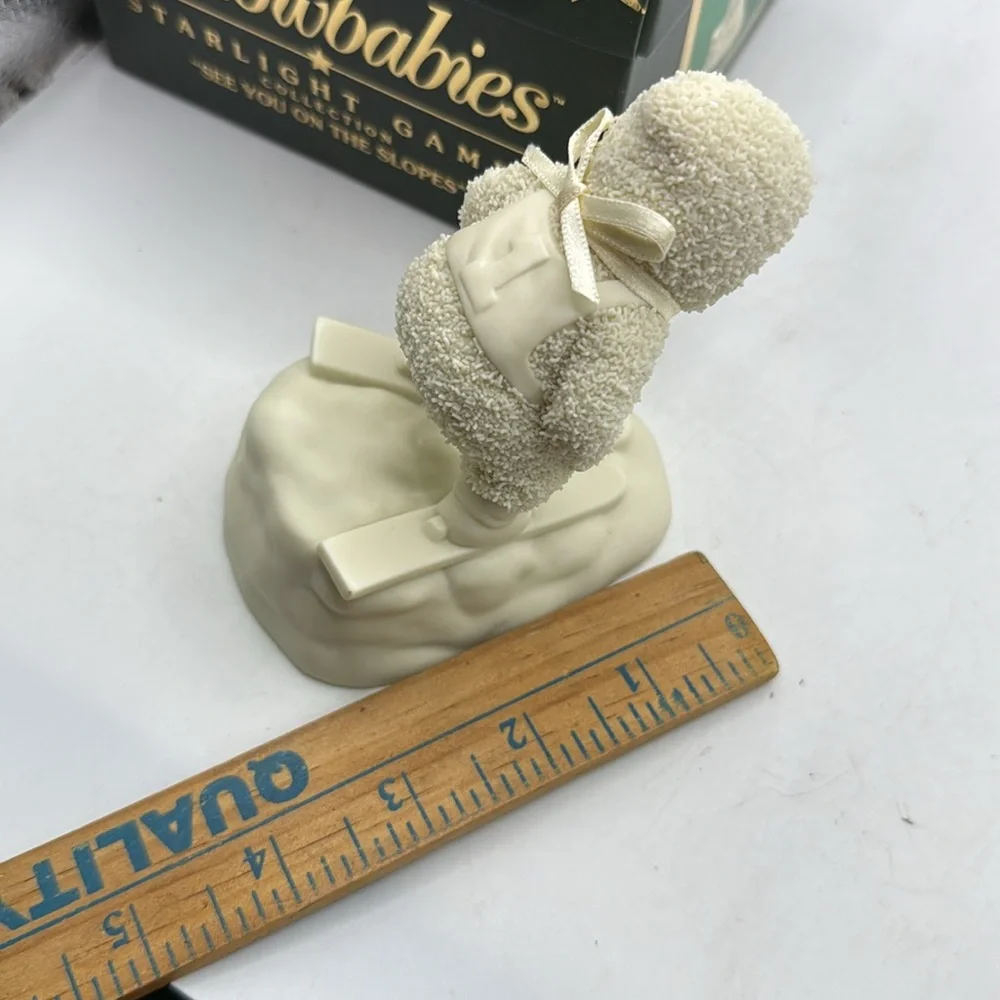 Vintage Dept 56 Snowbabies On The Slopes Christmas Decor Collectible Skiing